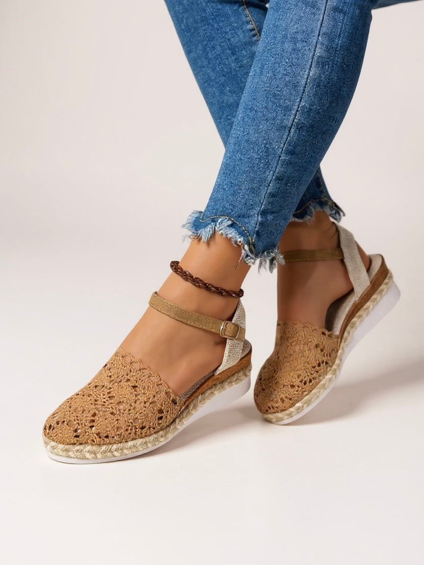 Sandali Espadrillas Donna Plateau in Crochet - Vesarelli