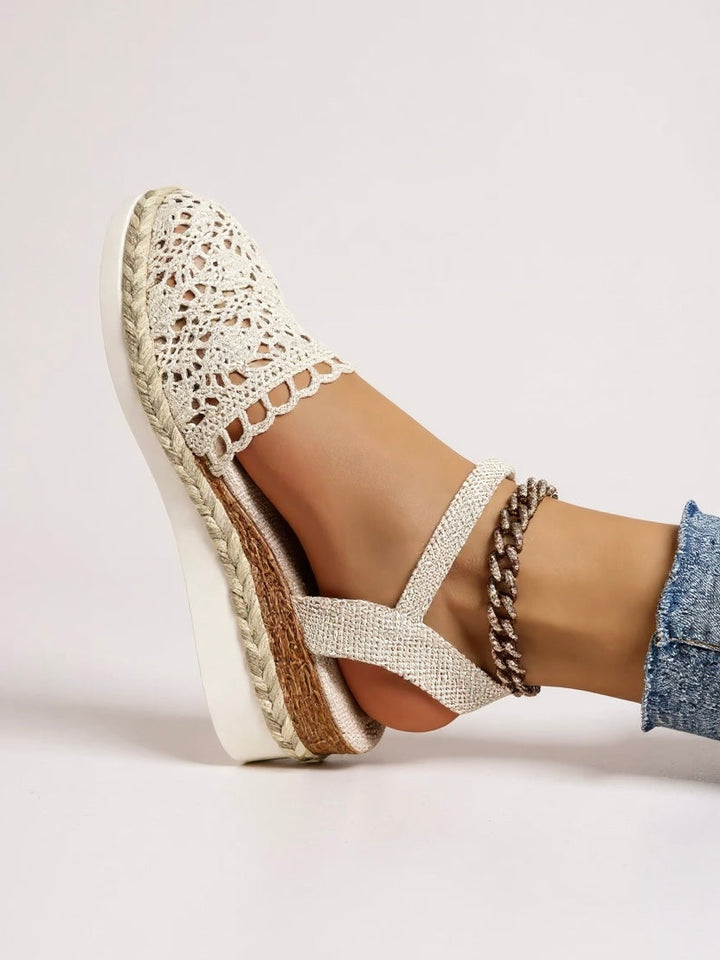 Sandali Espadrillas Donna Plateau in Crochet - Vesarelli