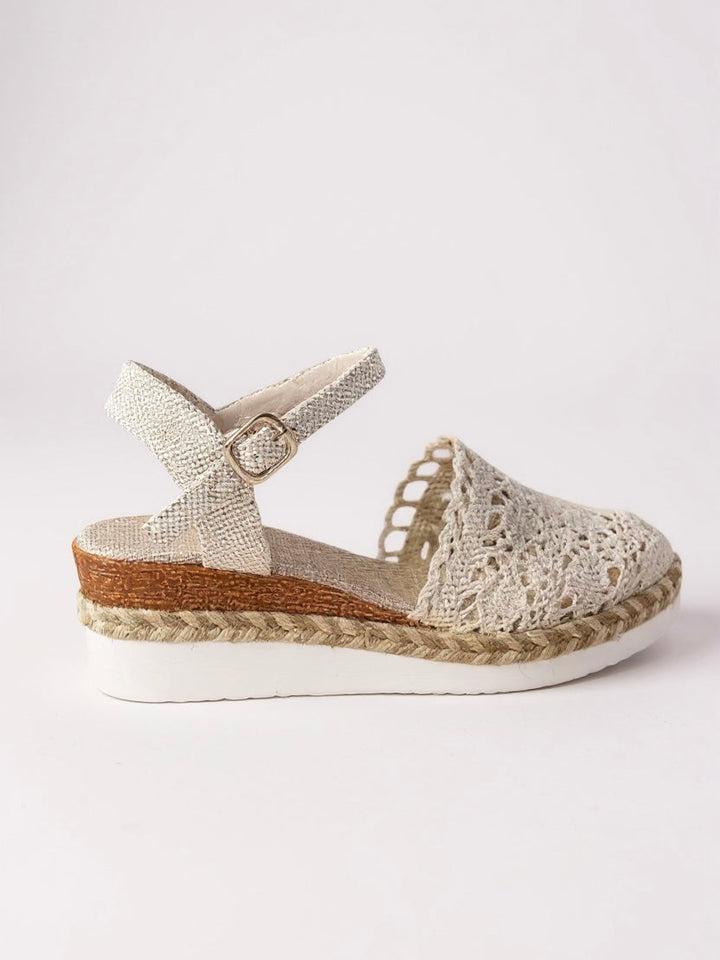Sandali Espadrillas Donna Plateau in Crochet - Vesarelli