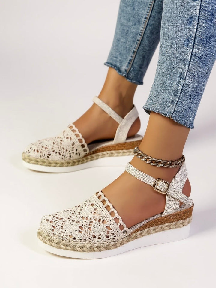Sandali Espadrillas Donna Plateau in Crochet - Vesarelli