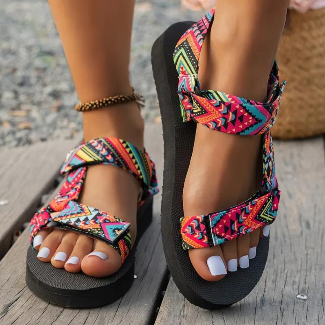 Sandali Donna Ortopedici Estivi Suola Comfort Stile Boho Chic - Vesarelli
