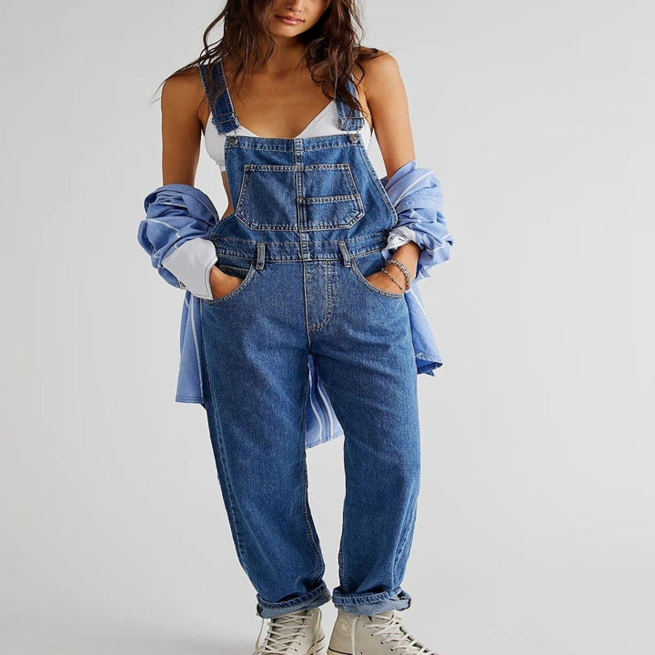 Salopette Donna in Denim Stile Casual Regular