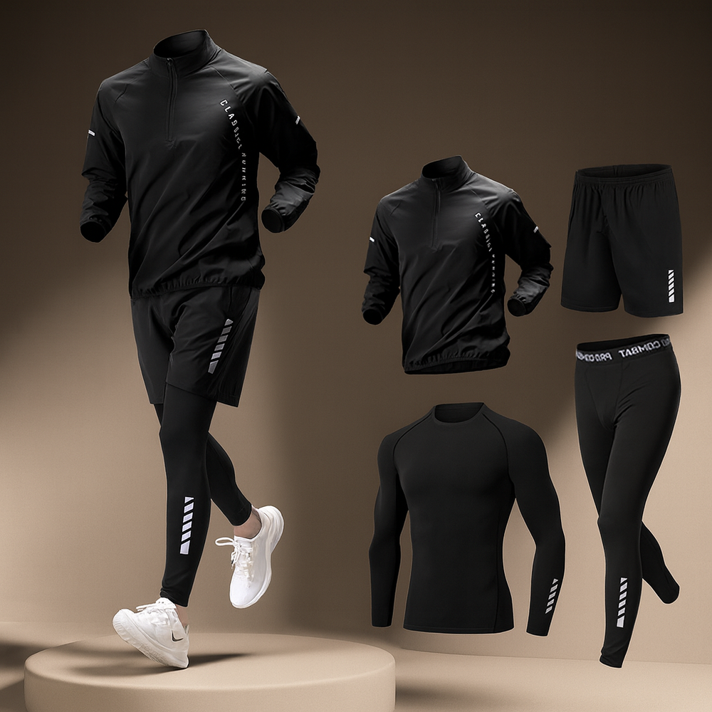 Set Sportivo Uomo Activewear Tessuto Tecnico Vestibilità Comoda - Vesarelli