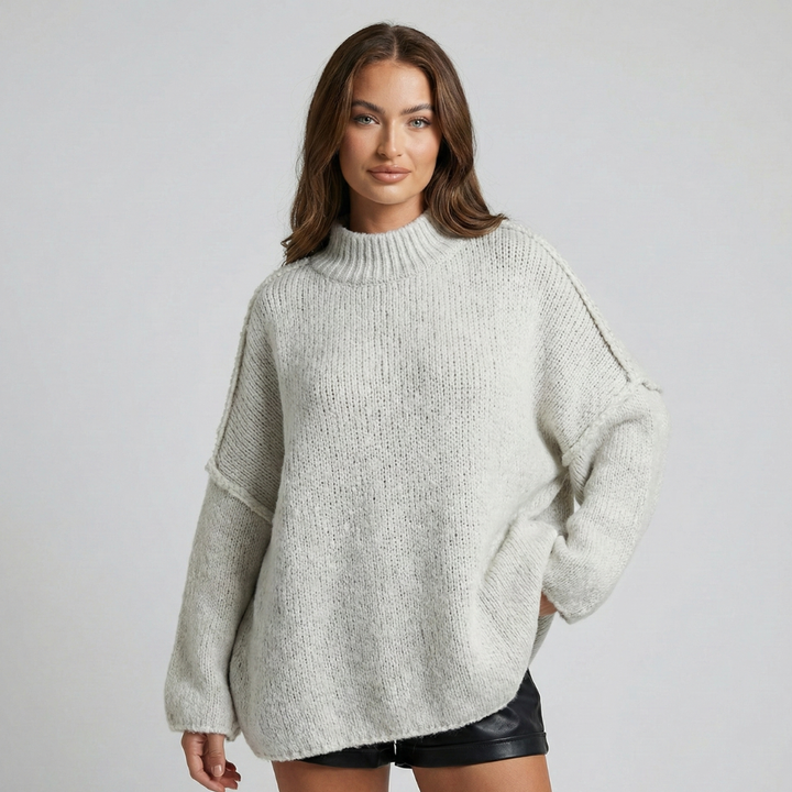 Maglione Donna Collo Alto Morbido Vestibilità Ampia - Vesarelli