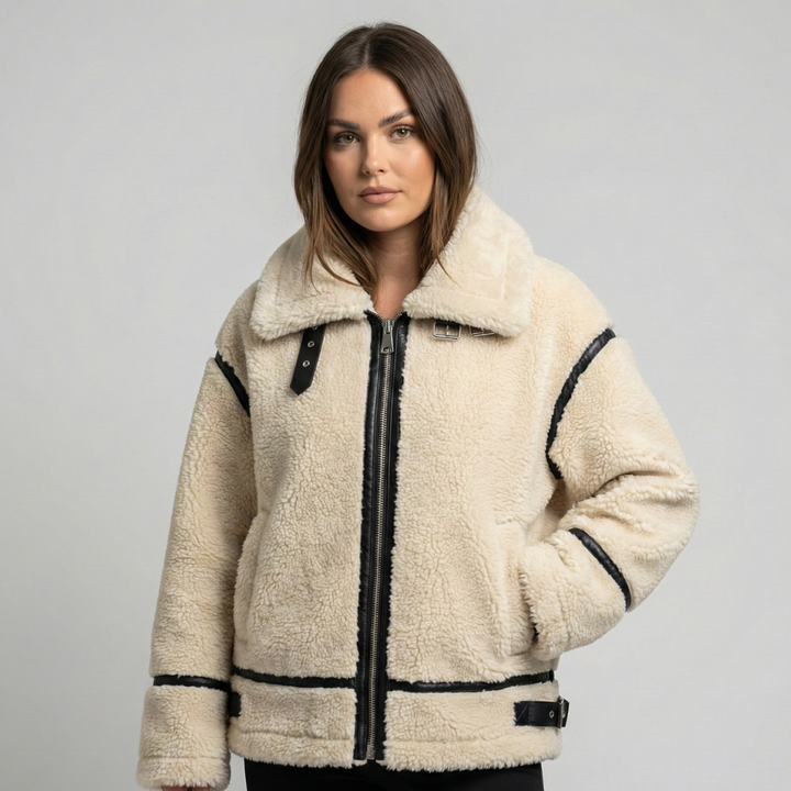 Giacca Teddy Donna Oversize Dettagli - Vesarelli