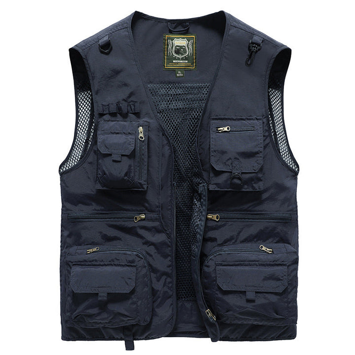 Gilet Uomo Estivo Multitasche Leggero Traspirante Senza Maniche