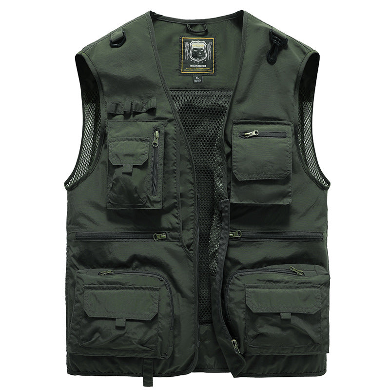 Gilet Uomo Estivo Multitasche Leggero Traspirante Senza Maniche