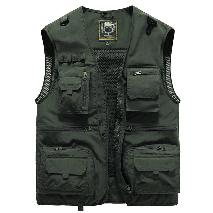 Gilet Uomo Estivo Multitasche Leggero Traspirante Senza Maniche