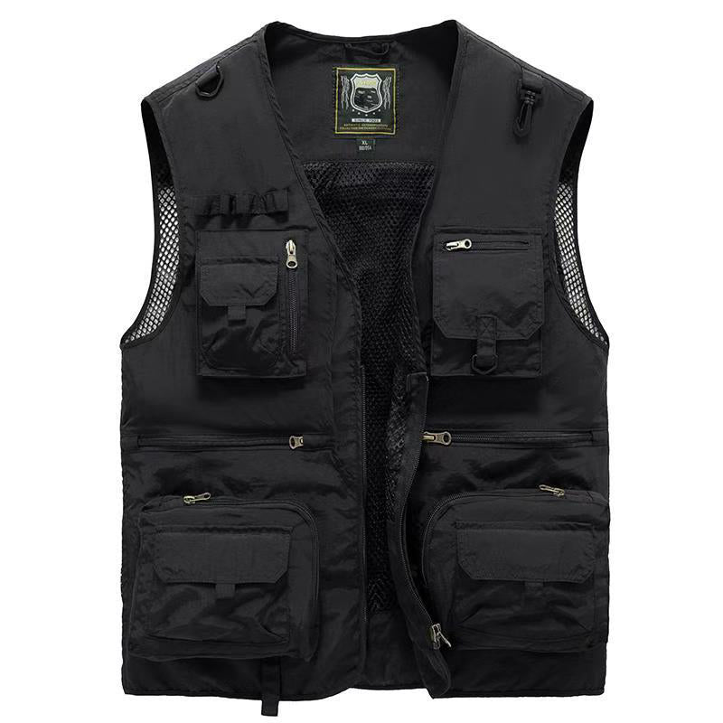 Gilet Uomo Estivo Multitasche Leggero Traspirante Senza Maniche