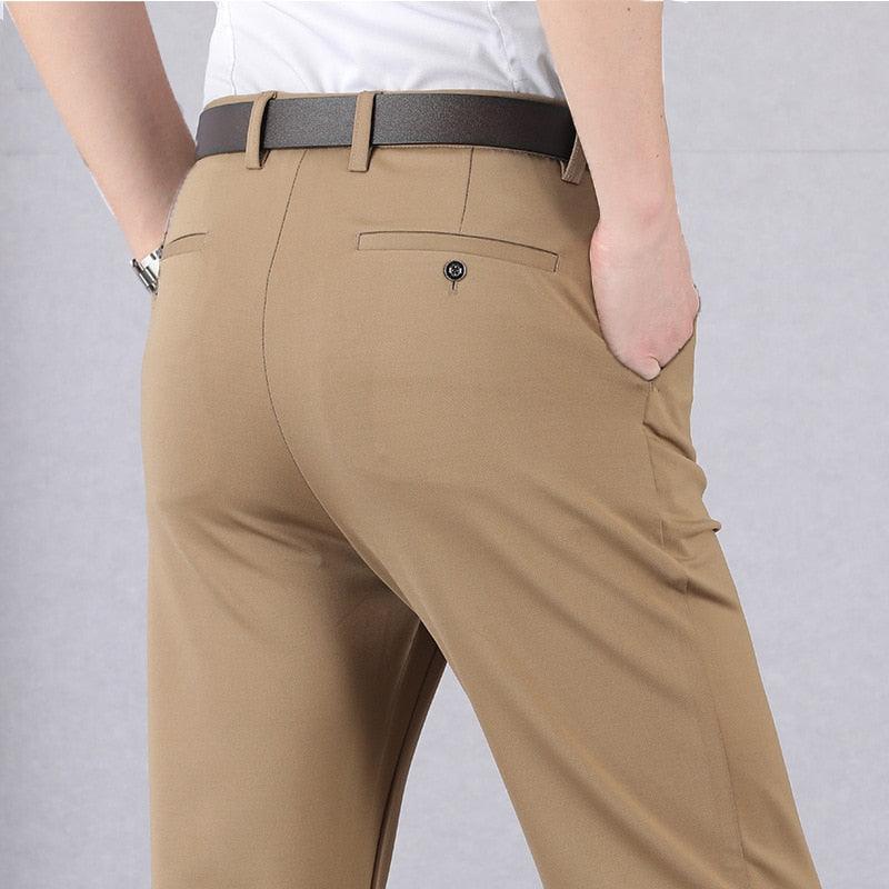 Pantaloni Uomo Elasticizzati Slim Fit Aderenti