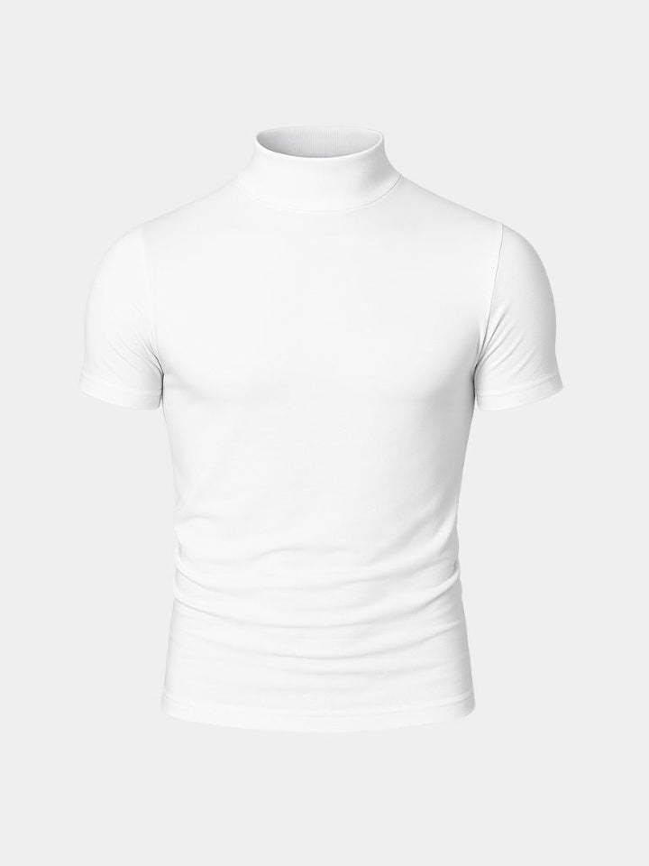 Maglietta Uomo Casual Collo Alto Slim Fit