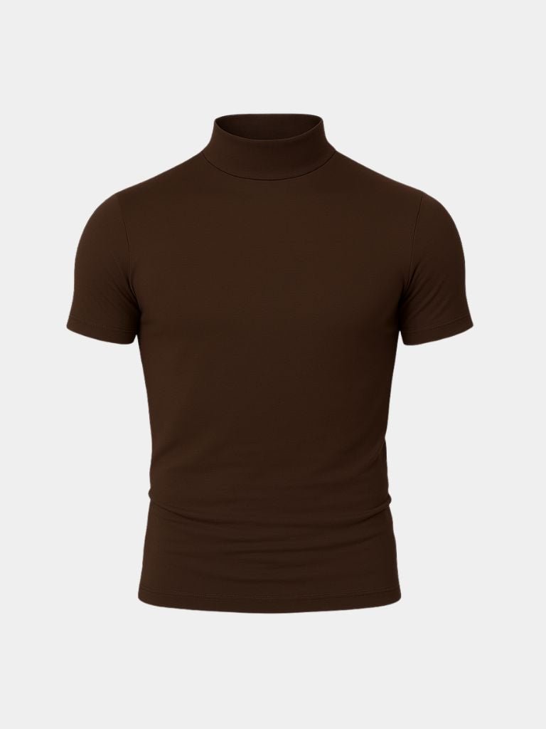 Maglietta Uomo Casual Collo Alto Slim Fit