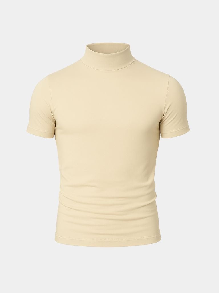 Maglietta Uomo Casual Collo Alto Slim Fit