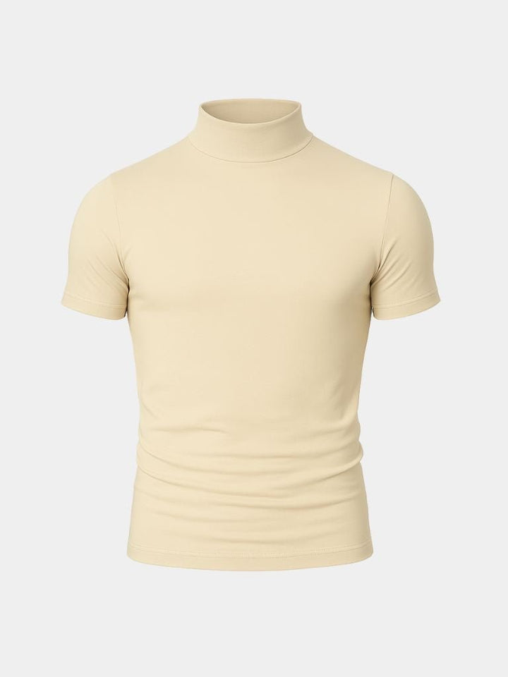 Maglietta Uomo Casual Collo Alto Slim Fit
