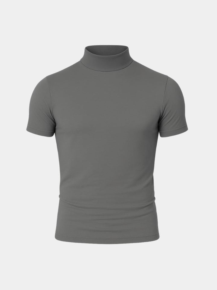 Maglietta Uomo Casual Collo Alto Slim Fit