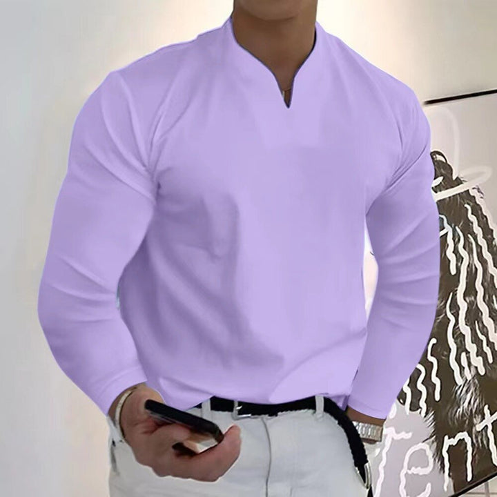 Camicia Uomo Senza Bottoni Tessuto Traspirante Morbido
