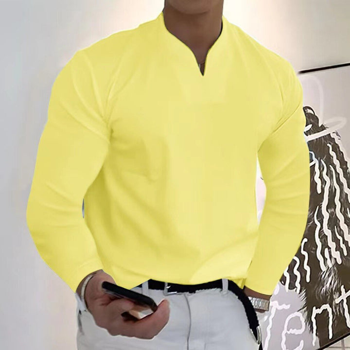 Camicia Uomo Senza Bottoni Tessuto Traspirante Morbido