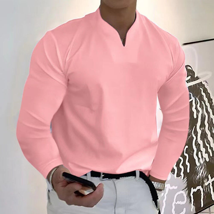 Camicia Uomo Senza Bottoni Tessuto Traspirante Morbido