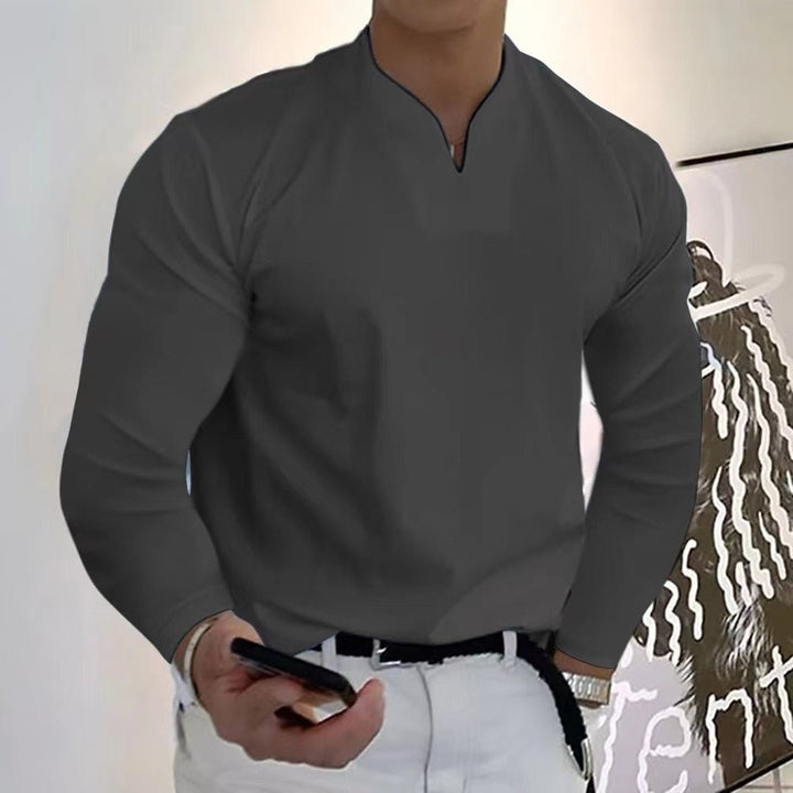 Camicia Uomo Senza Bottoni Tessuto Traspirante Morbido