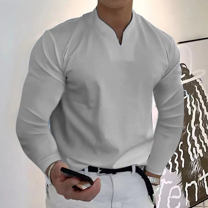 Camicia Uomo Senza Bottoni Tessuto Traspirante Morbido