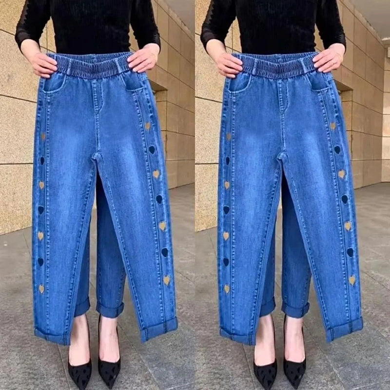 Pantaloni Jogger Donna Elastici con Dettagli Laterali Vestibilità