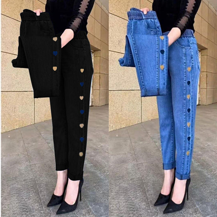 Pantaloni Jogger Donna Elastici con Dettagli Laterali Vestibilità