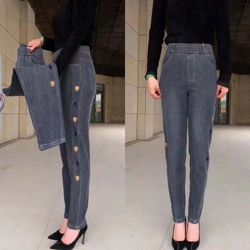 Pantaloni Jogger Donna Elastici con Dettagli Laterali Vestibilità