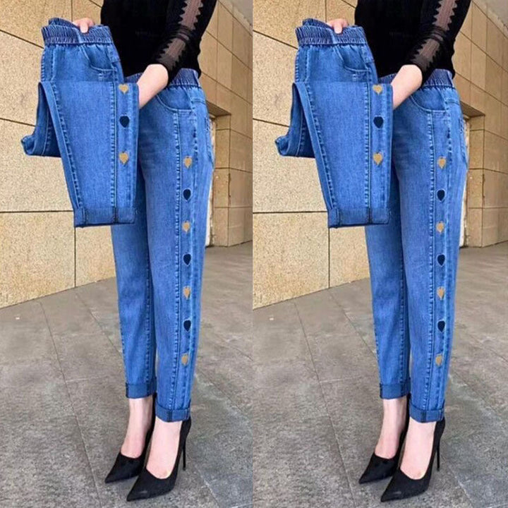 Pantaloni Jogger Donna Elastici con Dettagli Laterali Vestibilità