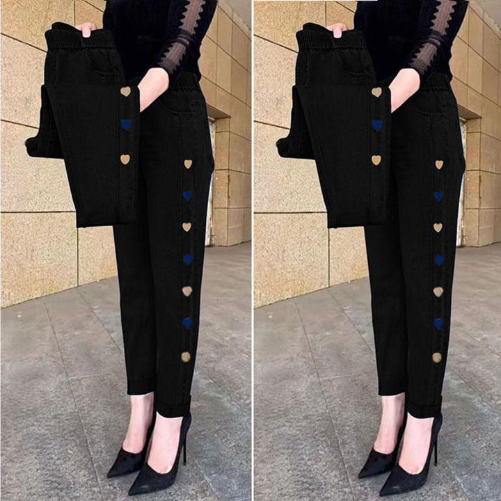 Pantaloni Jogger Donna Elastici con Dettagli Laterali Vestibilità