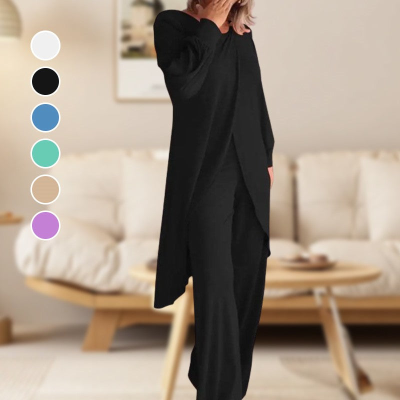 Completo Donna Due Pezzi Tessuto Leggero Vestibilità Regular