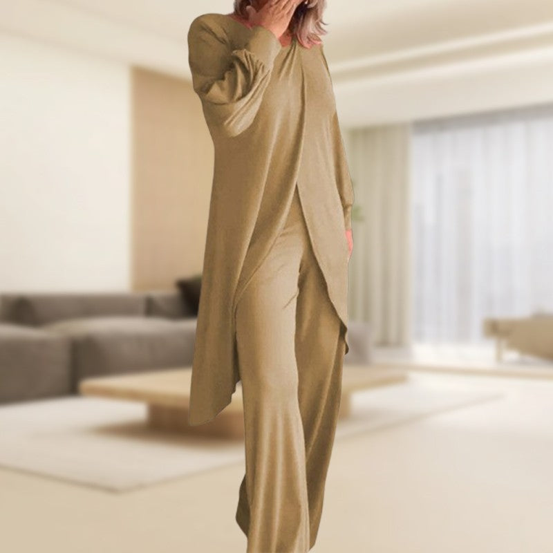 Completo Donna Due Pezzi Tessuto Leggero Vestibilità Regular