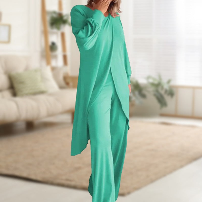 Completo Donna Due Pezzi Tessuto Leggero Vestibilità Regular