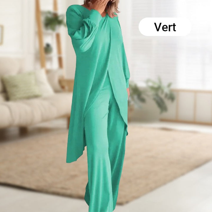Completo Donna Due Pezzi Tessuto Leggero Vestibilità Regular