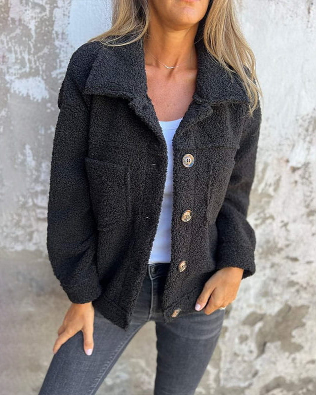 Giacca Donna Corta in Lana Revers Classico Accogliente - Vesarelli