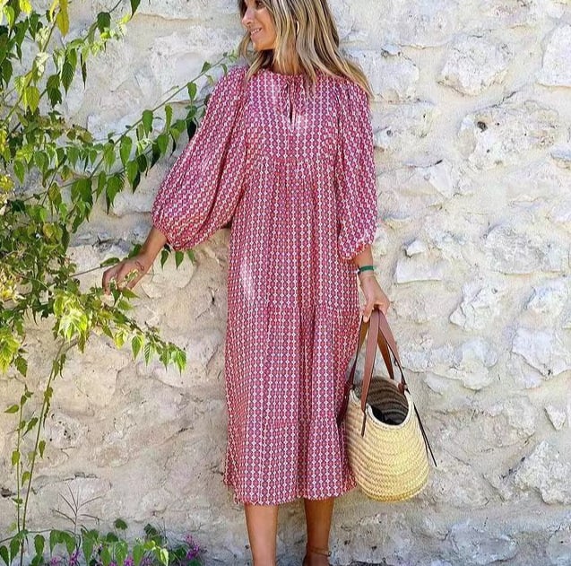 Abito Maxi Donna Floreale Stile Boho
