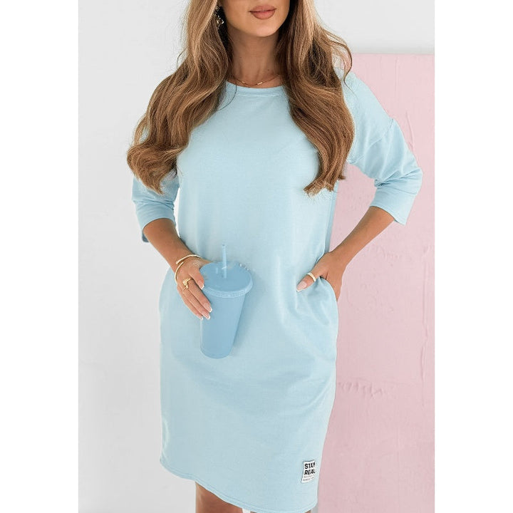 Abito Estivo Donna con Tasche e Maniche Comodo Pratico