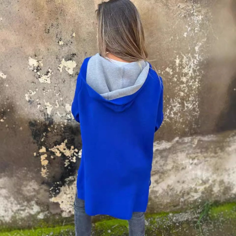 Giacca Donna in Pile Oversize con Cerniera Stile Casual
