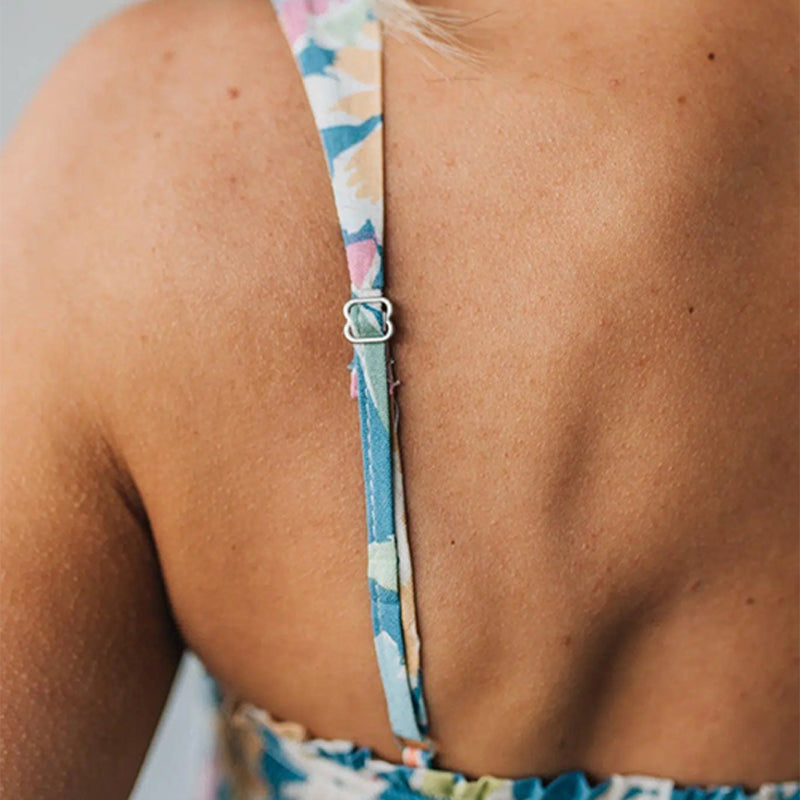 Abito Donna Svolazzante Spalline Sottili Elegante Estate