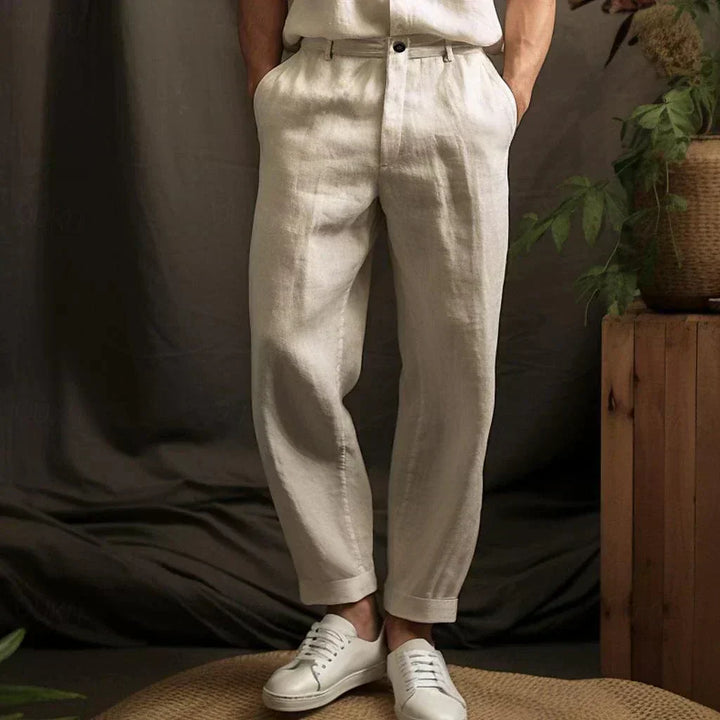 Pantaloni Uomo Cotone Estivi Vestibilità Ampia Comfort - Vesarelli
