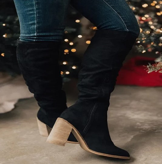 Stivali Donna al Ginocchio Eleganti in Materiale di Qualità - Vesarelli