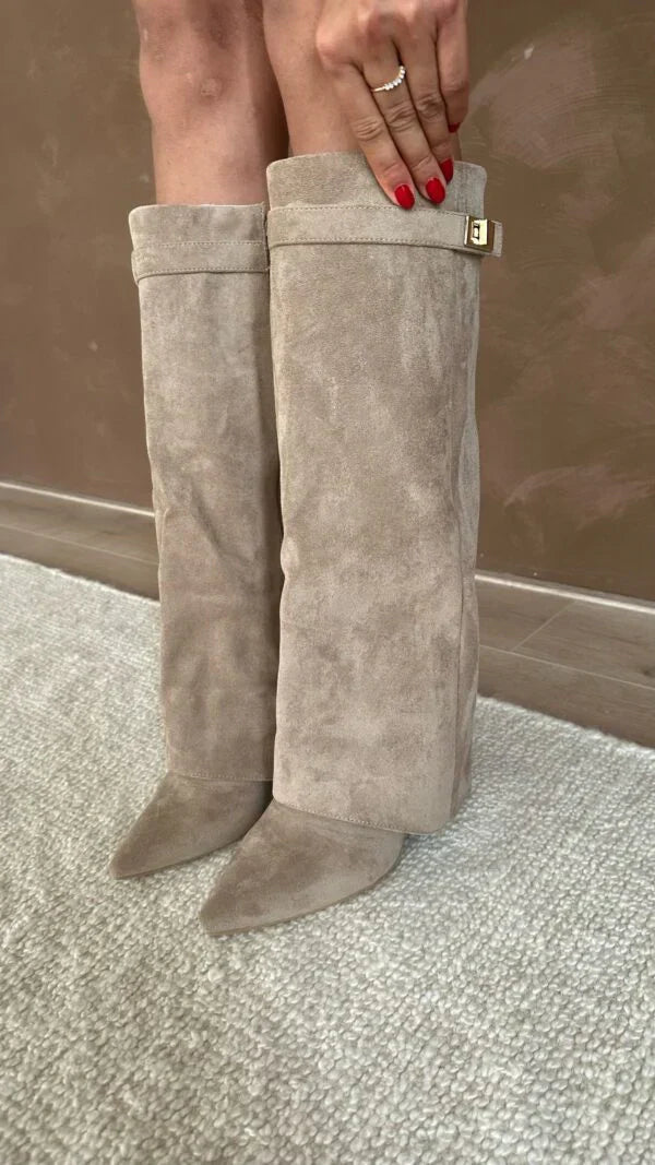 Stivali Donna Tacco Alto Design Elegante Dettagli - Vesarelli