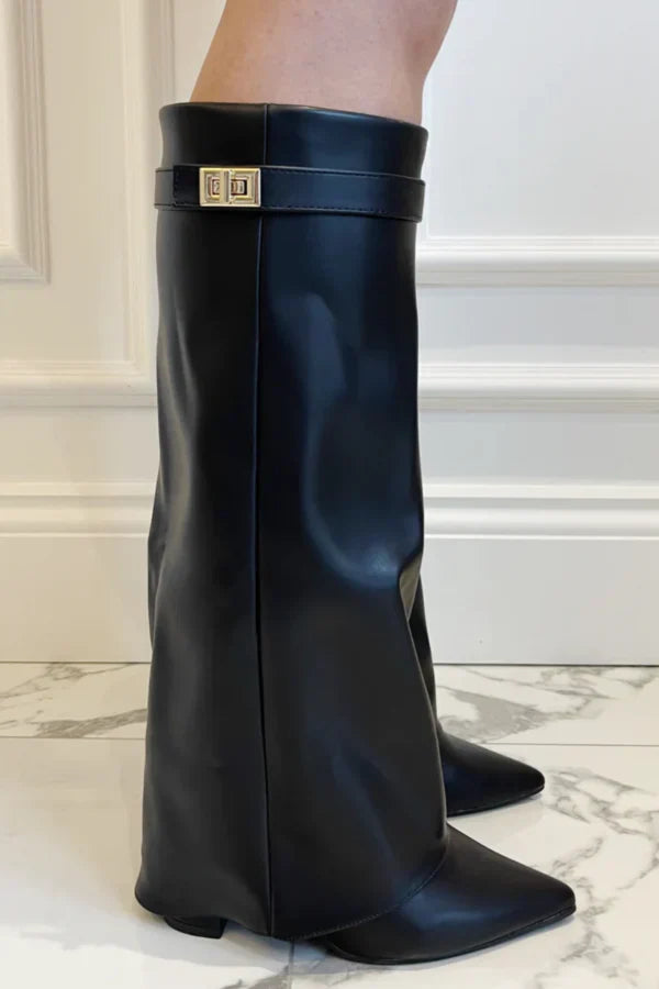 Stivali Donna Tacco Alto Design Elegante Dettagli - Vesarelli