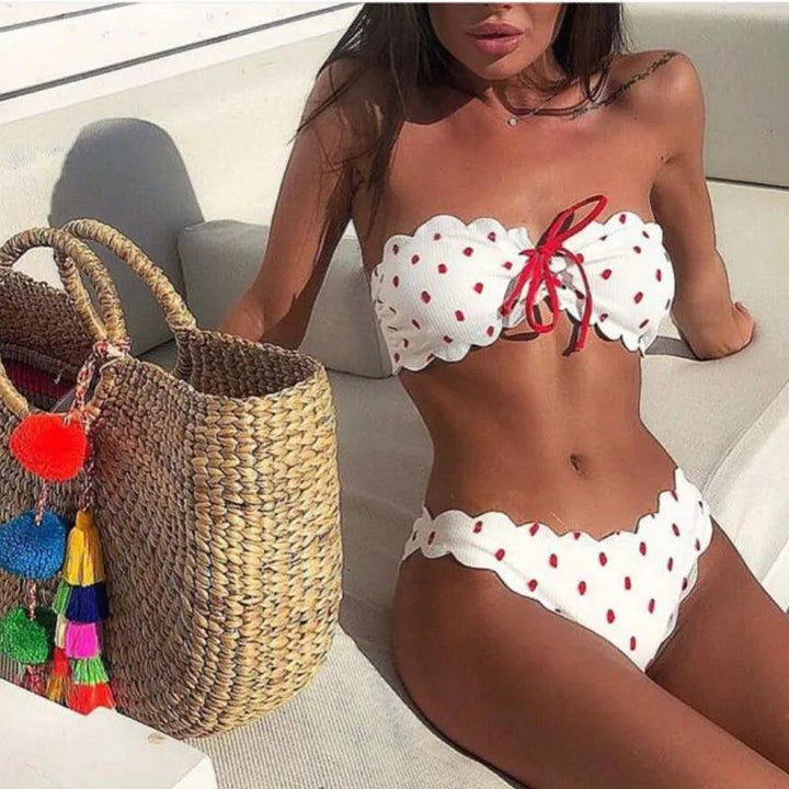Bikini Donna Senza Spalline Tessuto Leggero Stile Disinvolto - Vesarelli