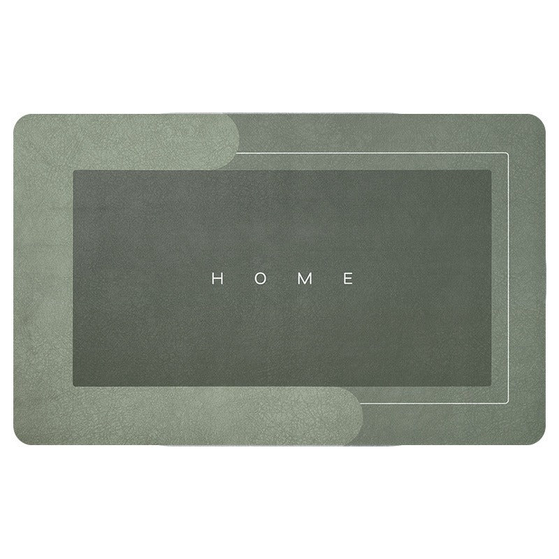 Tappetino ingresso grigio con scritta "HOME", design moderno, antiscivolo, ideale per interni, resistente, facile da pulire, dimensioni standard.
