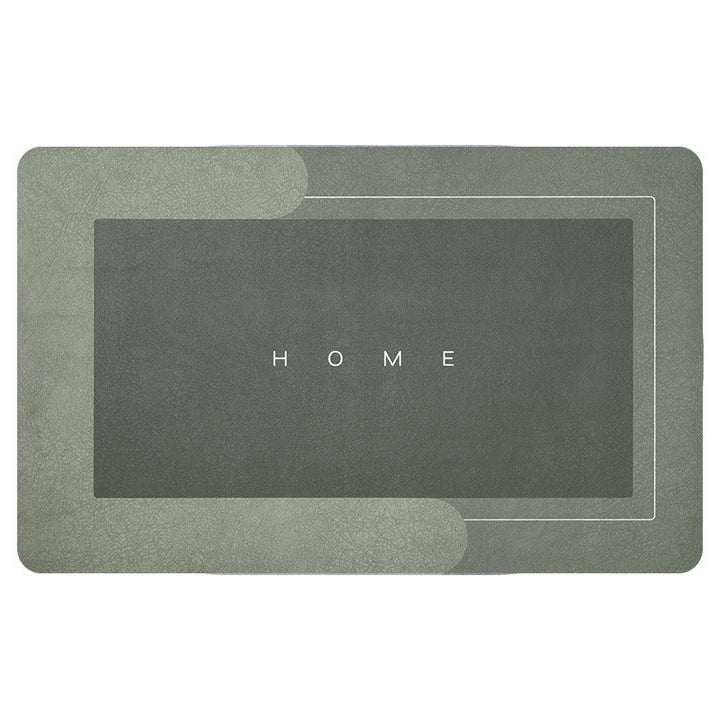 Tappetino ingresso grigio con scritta "HOME", design moderno, antiscivolo, ideale per interni, resistente, facile da pulire, dimensioni standard.