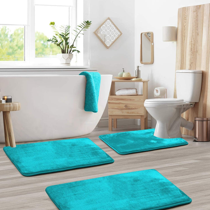 Tappetino da Bagno Memory Foam Velluto Morbido Set Multiplo