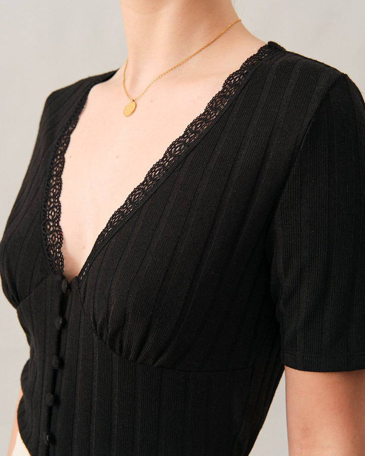 T-shirt Donna Scollo a V Stile Raffinato