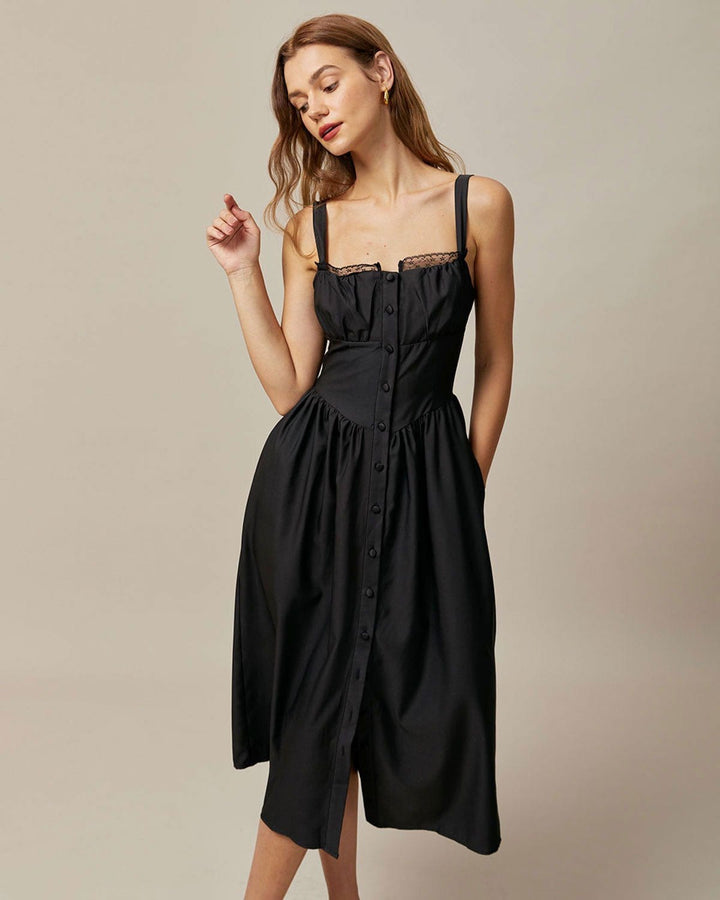 Abito Midi Donna Svasato Vestibilità Classica