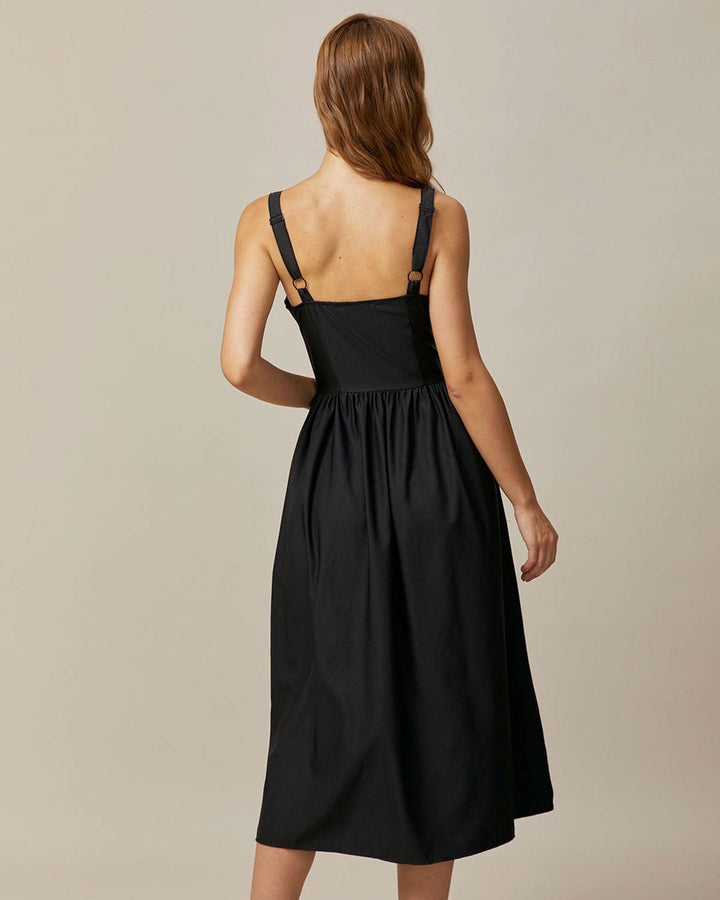 Abito Midi Donna Svasato Vestibilità Classica