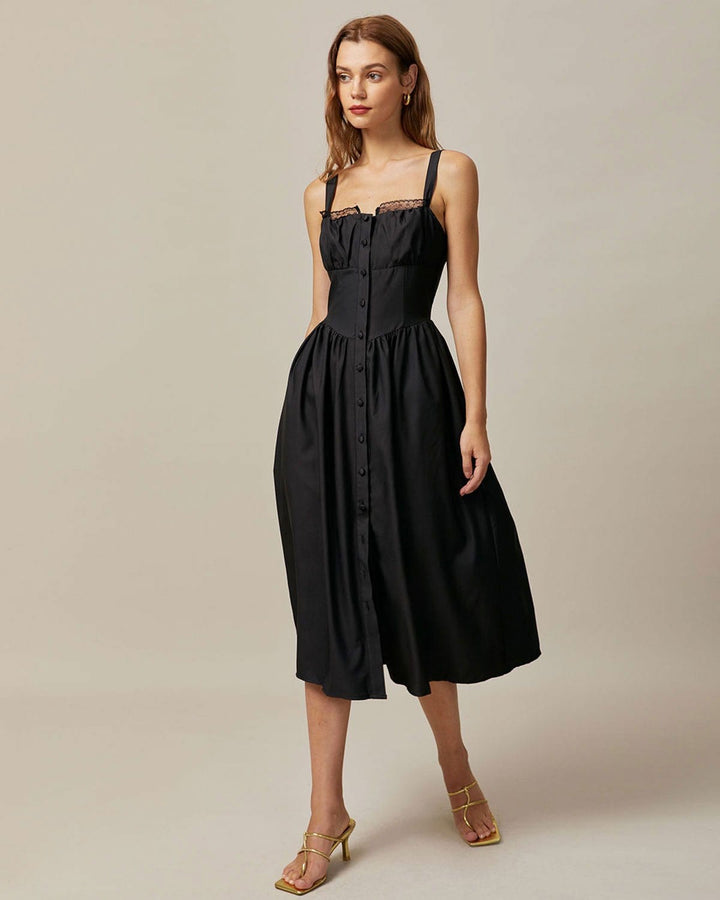 Abito Midi Donna Svasato Vestibilità Classica